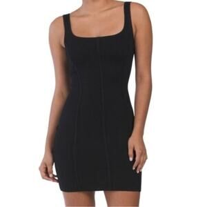 House of Harlow 1960 NWT Luxe Essentials Compression Knit Dress in Black Size XL